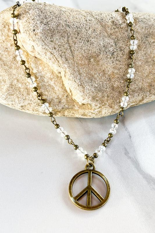 Peace Necklace Bronze