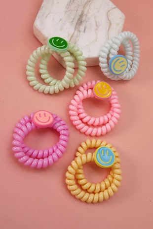 Smiley Pony Tail Coil Set