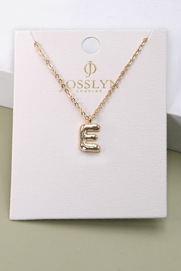 PERSONALIZED BUBBLE BALLOON INITIAL NECKLACE