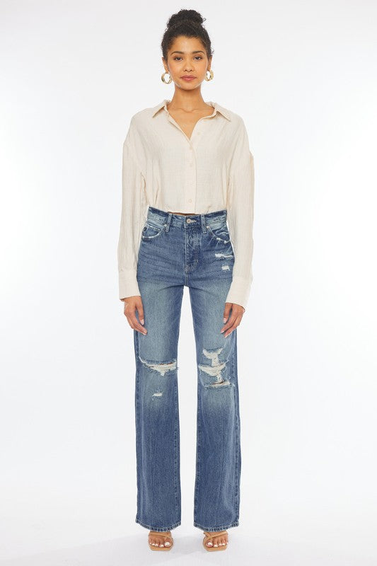 ULTRA HIGH RISE 90'S WIDE LEG FLARE JEANS