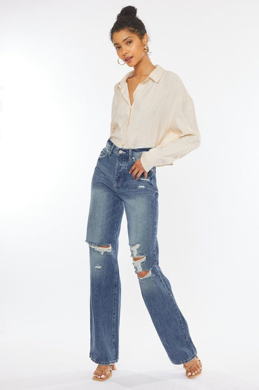 ULTRA HIGH RISE 90'S WIDE LEG FLARE JEANS