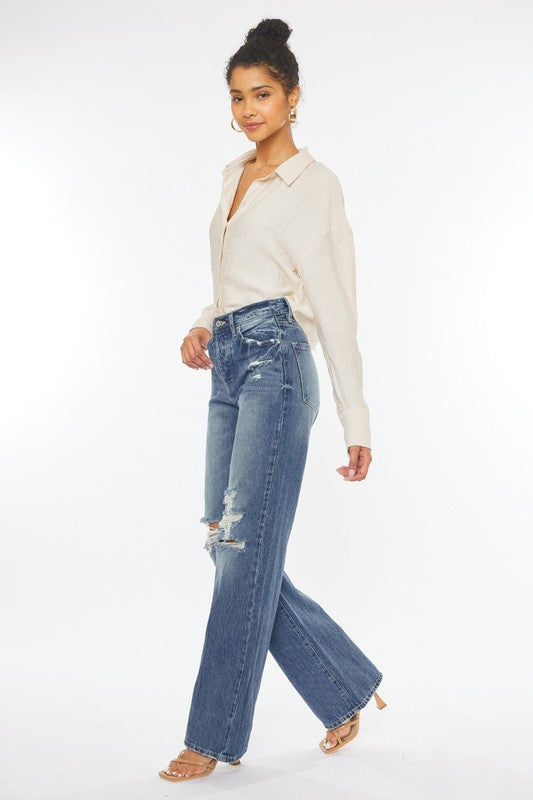 ULTRA HIGH RISE 90'S WIDE LEG FLARE JEANS