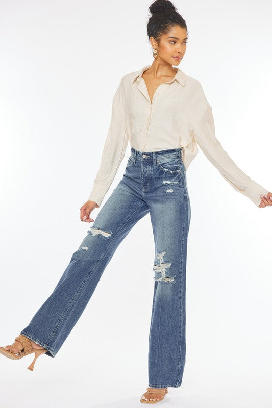 ULTRA HIGH RISE 90'S WIDE LEG FLARE JEANS