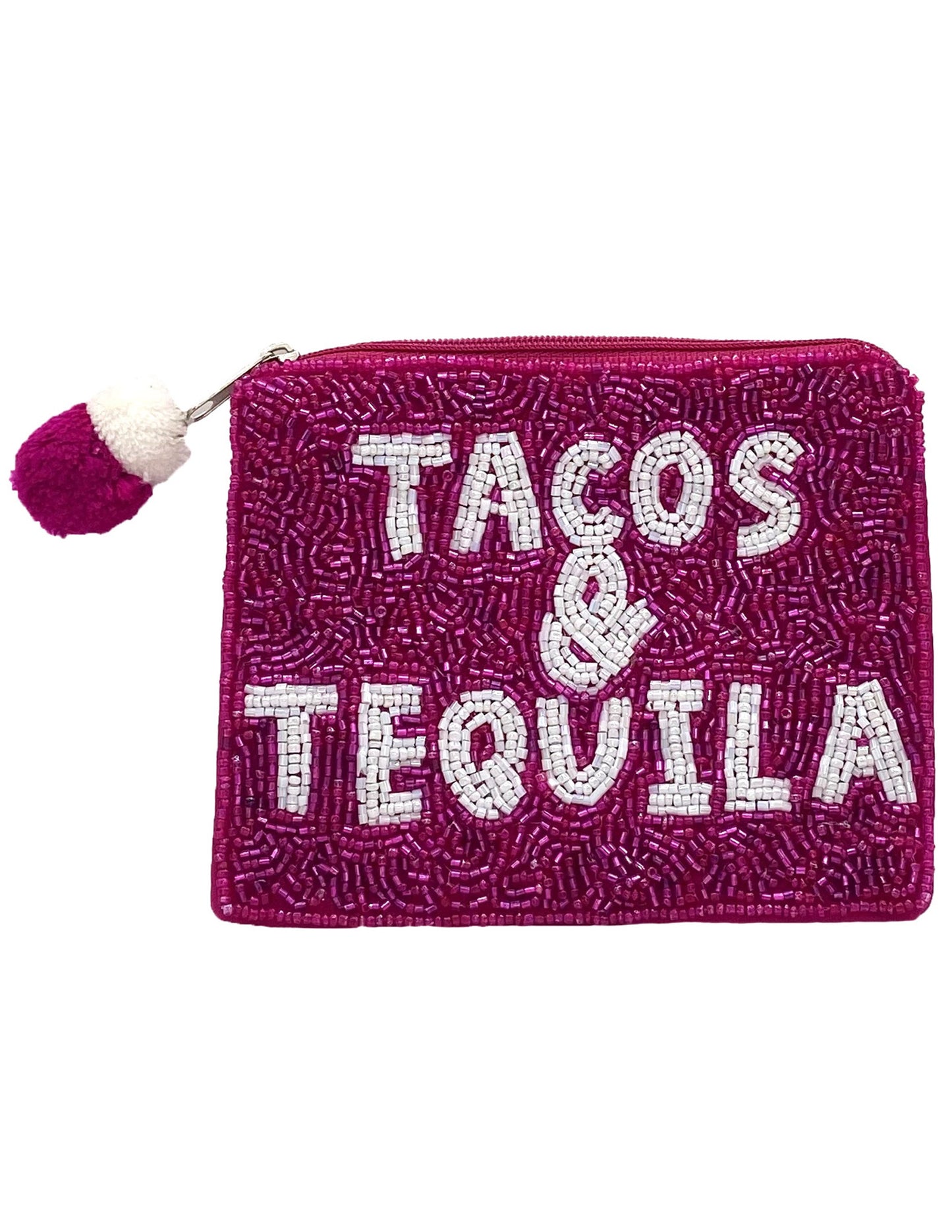 TACOS AND TEOUILA Beaded Coin Purse