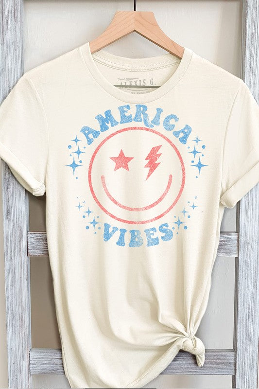 SMILEY AMERICA VIBES GRAPHIC TEE