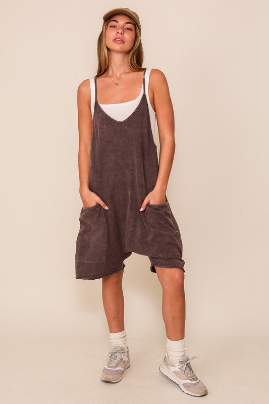 Mineral Wash relaxed fit romper