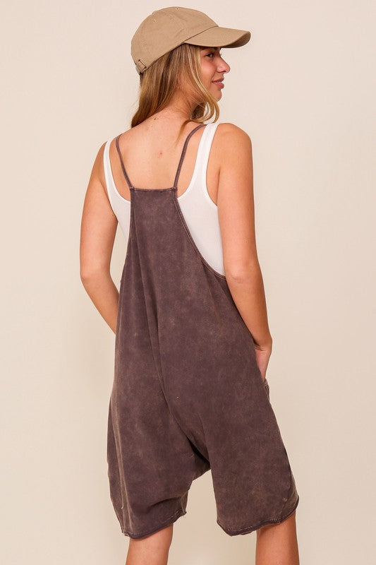 Mineral Wash relaxed fit romper