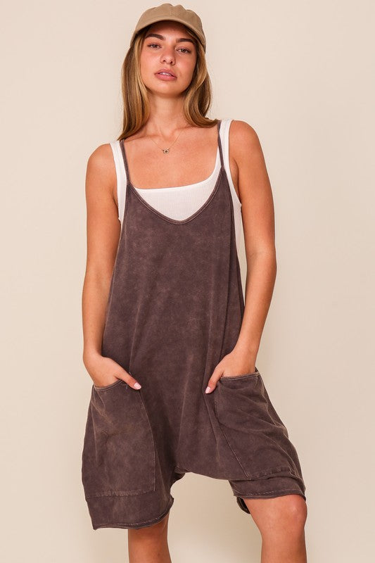 Mineral Wash relaxed fit romper