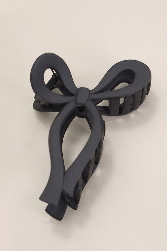 MATTE BOW HAIR CLAW CLIPS