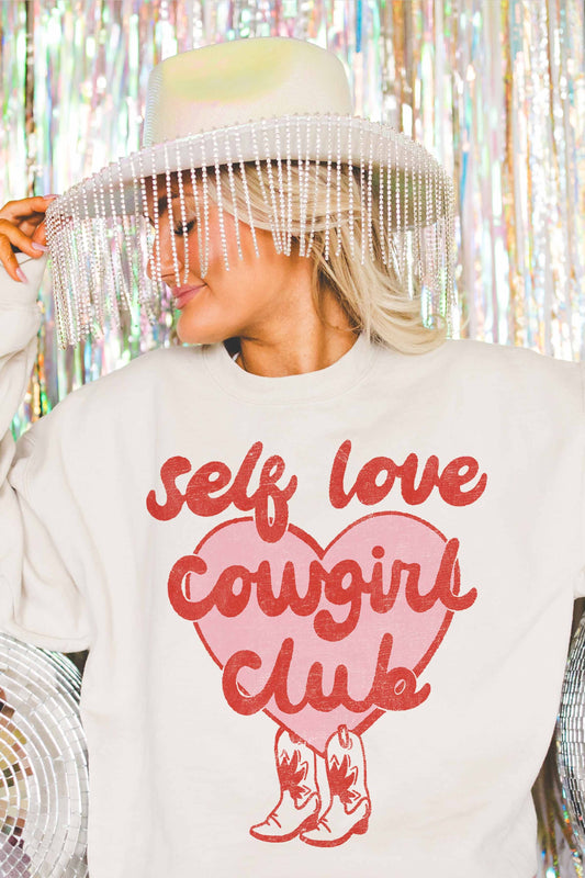 SELF LOVE COWGIRL CLUB OVERSIZED SWEATSHIRT