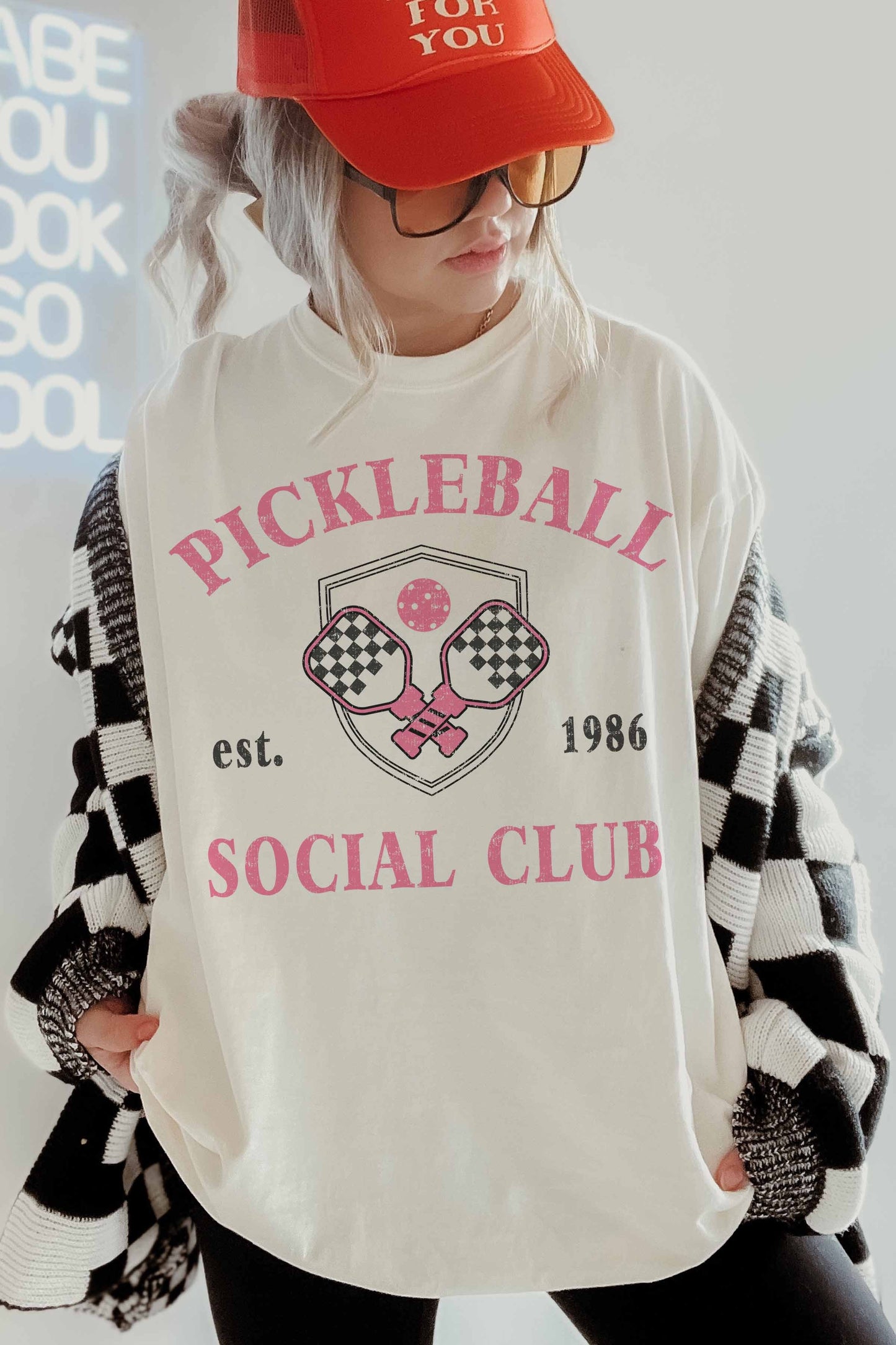 PICKLEBALL SOCIAL CLUB OVERSIZED GRAPHIC TEE