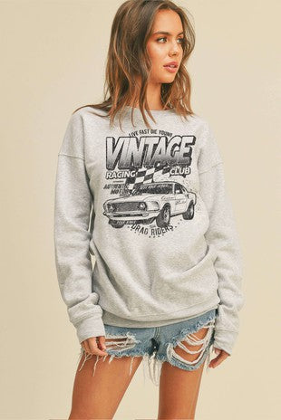 Vintage Racing Graphic Sweatshirt